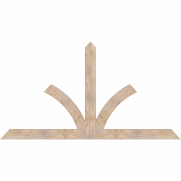 Ekena Millwork Richland Smooth Timber Gable Bracket, Douglas Fir, 96"W x 52"H x 1 1/2"D x 5 1/2"F, 13/12 Pitch GBW096X52X0206RIC00SDF - main